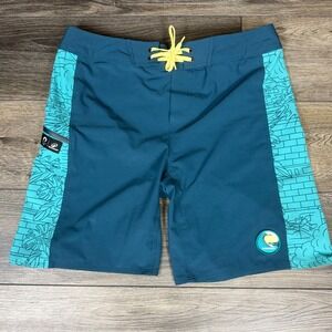Decathlon Paris 2024 Olympic Boardshorts Turquoise Blue 32 Mens Swim Trunks SEO